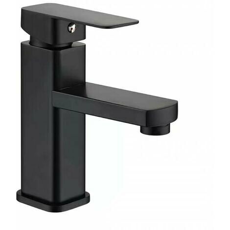 AMIRROR SMART UG Wasserhähne, Warm- und Kaltwasserhahn für Waschbecken, Badezimmer, Edelstahl-Wasserhahn, quadratisch, Einloch.
