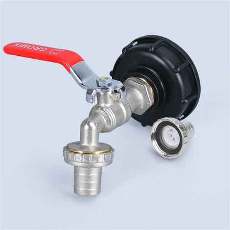 Wasserhahn, 1/2 Zoll Brass Ibc Tank Zubehör Ibc Tank Adapter, Ibc Valve For S60x6 Wassertank 1000l Ibc Container Ibc Adapter Gartenschlauch Wassertank Schlauchanschluss Ersatz Für Ibc-regenwassertanks