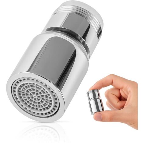 Wasserhahn Aufsatz schwenkbar in Chrom drehbarer Wasserhahn Strahlregler M24