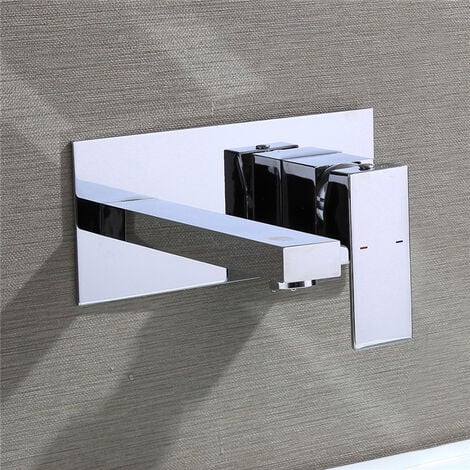 UBEEGOL Wasserhahn Bad Wandmontage Badarmatur Unterputz Wandarmatur Waschtischarmatur Heiß Und Kalt Wasserhahn Bad Armatur Chrom