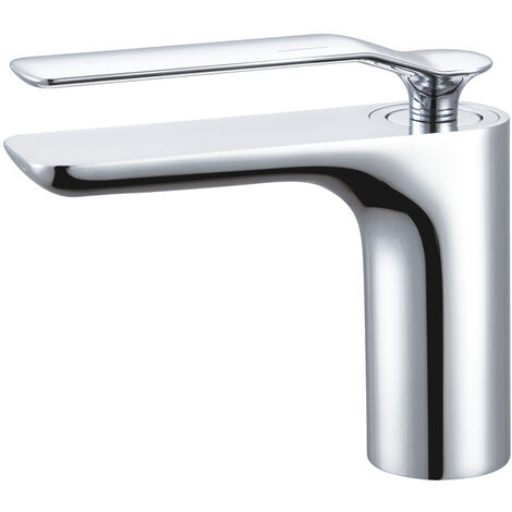 Wasserhahn Bad Waschbecken Armatur Waschtischarmatur Mischbatterie Waschtisch Einhebelmischer Badezimmer Badarmatur Einhebel Chrom Sanlingo