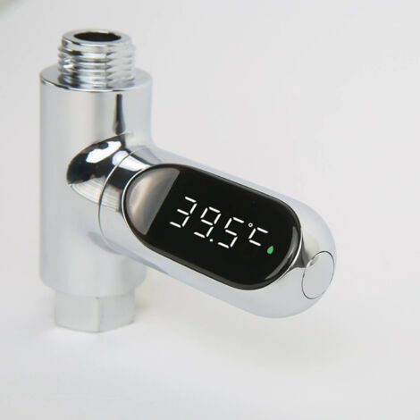 Wasserhahn-/Duschthermometer mit LED-Anzeige, Digitalanzeige, einfache Installation, °C/°F-Umrechnung.