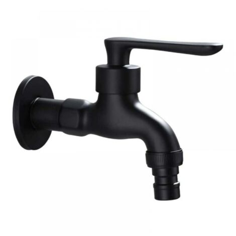 Wasserhahn für den Garten im Vintage-Stil, Kaltwasserhahn mit Einzelsteuerung (1/2 Zoll Auslässe – 1/2 Zoll Einlässe), geeignet für Garten, Waschen