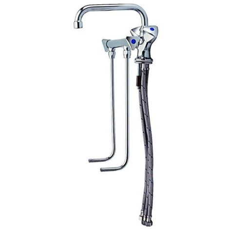 Wasserhahn, Küchenarmatur, Wasserarmatur - Mischbatterie für 2 Becken, Niederdruck