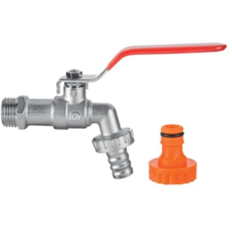 Wasserhahn mit Schlauchanschluss und Schnellkupplung DN 20 3/4 millenium - H/ZW-64-S20
