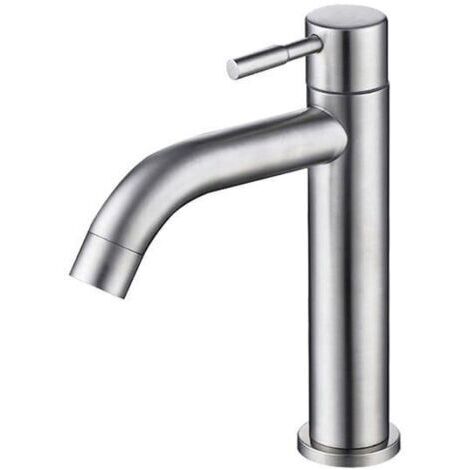 Wasserhahn, nur Kaltwasser, gebogener Auslauf, mit 80 cm Anti-Explosions-Schlauch