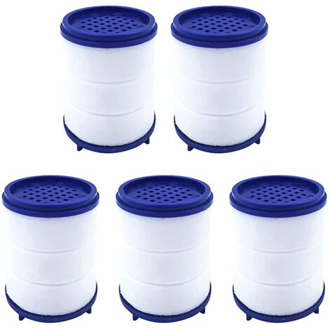 Wasserhahn-Sprühdüse, Wasserfilter-Ersatz, Hartwasserenthärter für Küchenarmaturkopf, 5 Ersatz-Filterkartuschen