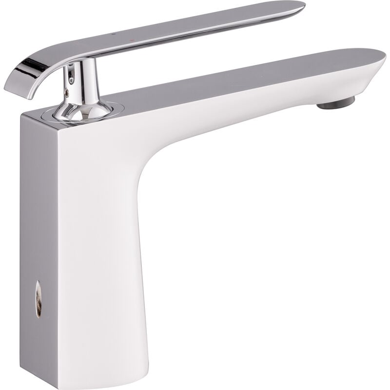 Wasserhahn weiß Chrom Waschtischarmatur Serie Europa - PGEUROPA17