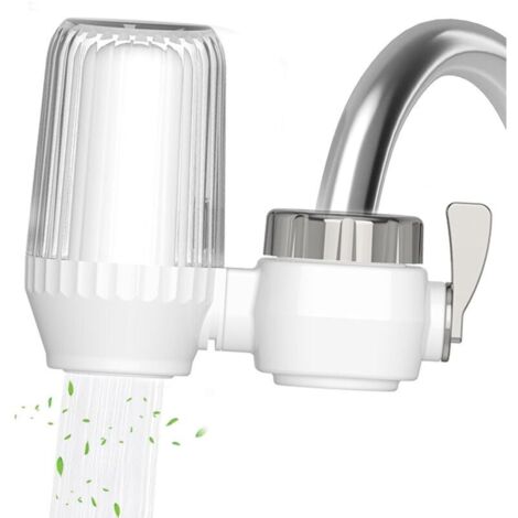 Wasserhahnfilter, hocheffizienter Reiniger, Anti-Kalk, reduziert Chlor und Gerüche, Silber