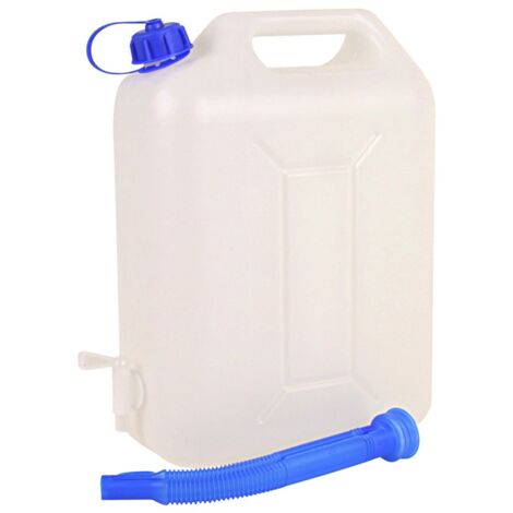 Profi Wasserkanister 10 Liter transparent mit Ablasshahn Wasser