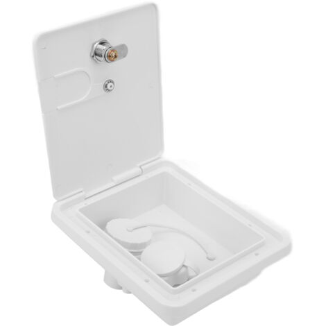 Wasserklappe mit Schwerkraftmechanismus, Schloss, 1/2-Zoll-Einlass und 1-1/4-Zoll-Drehverbinder für Wohnwagen