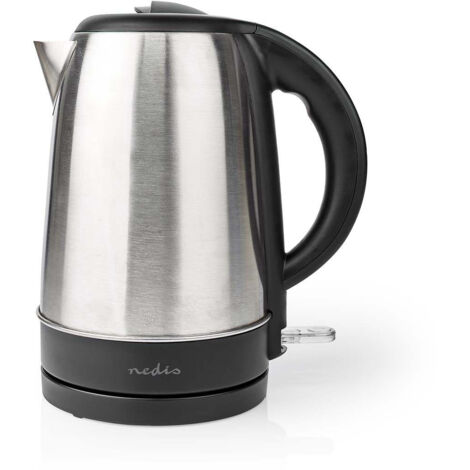 Wasserkocher 17 l edelstahl aluminium schwarz drehbar um 360 grad verstecktes heizelement strix steuerung boil dry funktion 52950