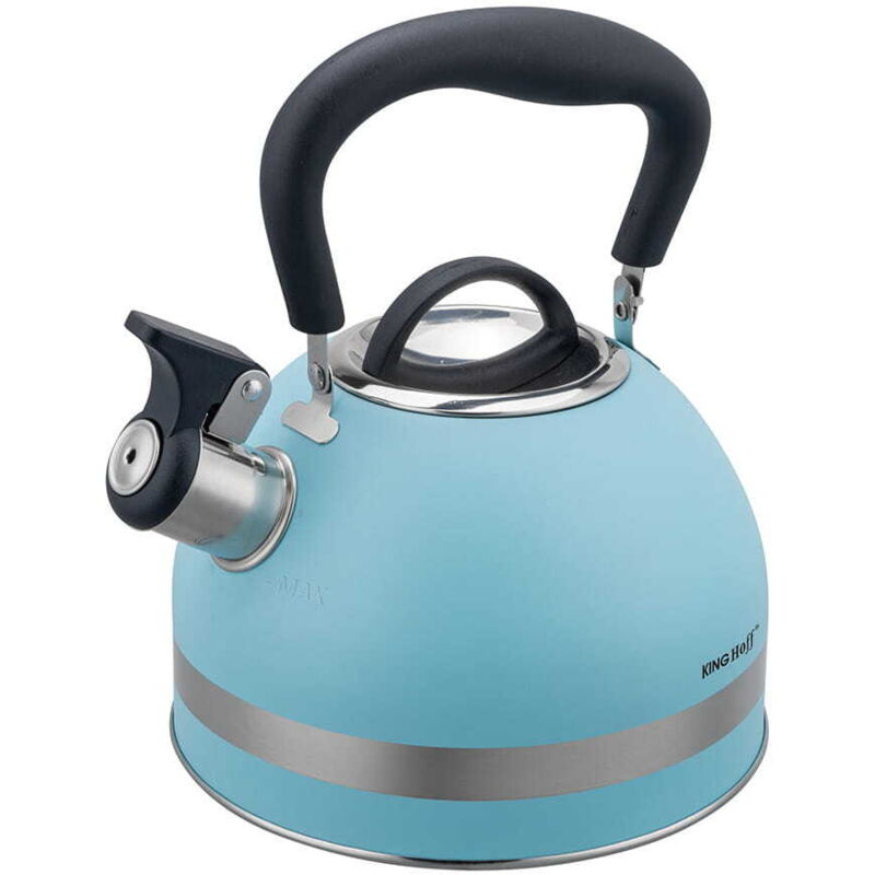Stahl-Gaskessel 1, 8L Klein Induktion Blau Kinghoff Kh-1857