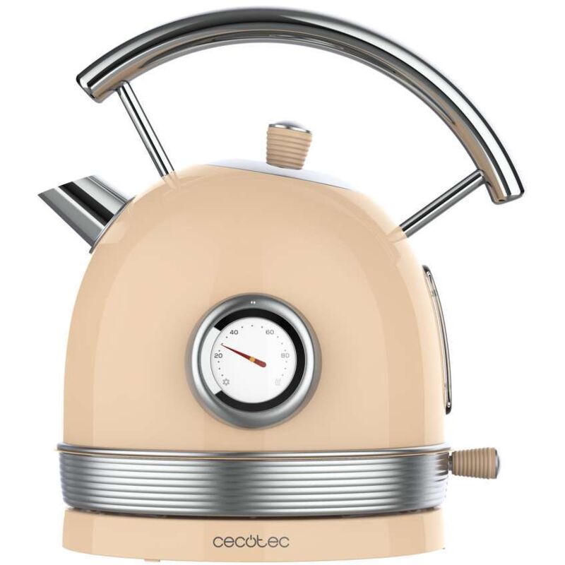 Cecotec Beige Wasserkocher Thermosense 420 Vintage Light