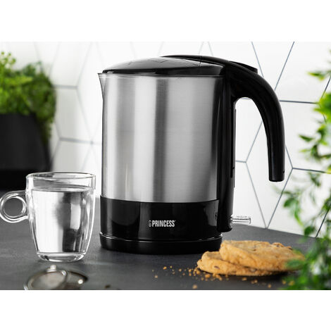 Wasserkocher Edelstahl gebürstet - 1,7Liter, 2200 Watt, 360° drehbar