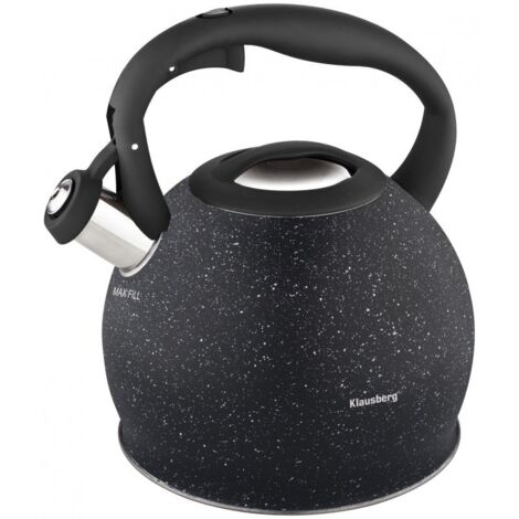 WASSERKOCHER MIT PFEIFE 3L KLAUSBERG KB-7266 MARMOR
