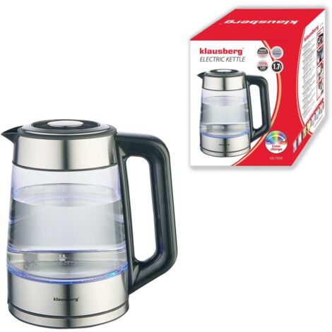 Wasserkocher mit Temperaturregelung, Glas, 1,7L, KLAUSBERG KB-7888