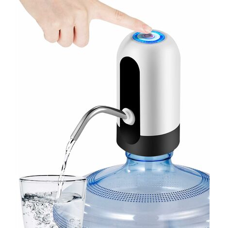 Wasserkrugpumpe, elektrische Wasserflaschenpumpe, USB-Aufladung, automatische Trinkwasserpumpe für universelle 3-5-Gallonen-Flaschen, tragbarer Wasserspender für Camping