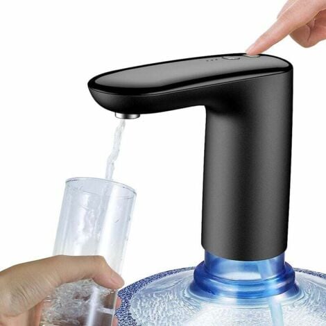 ONTWAY Wasserpumpe – wiederaufladbarer USB-Schalter für Trinkwasser. Haus. Küche. Schreibtisch. Tragbarer elektrischer Wasserspender für Gallonenflaschen. Trinkwasserpumpe (schwarz 01)