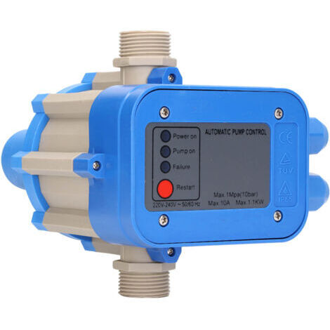Wasserpumpen-Druckregler 1,5 bar – 3,0 bar, einstellbarer wasserdichter Regler, blau-grau
