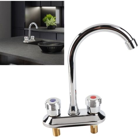 Wassersparende Duscharmatur mit zwei Griffen und doppeltem ManoMatic-Rohr