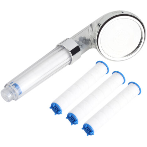 Wassersparender Handbrausekopf mit 3 Negativ-Ionen-Filtern für das Badezimmer