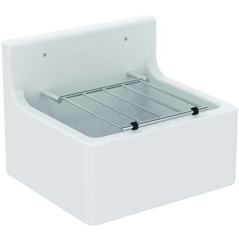 Wasserstation 46 x 38 cm mit Eimergitter, Weiß (S593901)