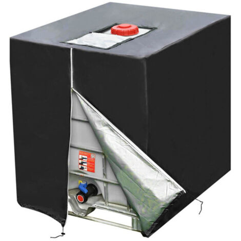 Wassertankabdeckung, IBC Tankabdeckung für Cube 1000L, Wassertank Schutzhülle, Staubdicht, UV-beständig, Regenfest, 120 x 100 x 116 cm