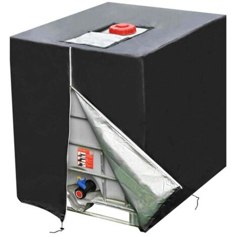 Wassertankabdeckung, IBC Tankabdeckung für Cube 1000L, Wassertank Schutzhülle, Staubdicht, UV-beständig, Regenfest, 120 x 100 x 116 cm