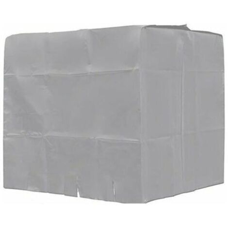 Wassertankabdeckung, SL.GT IBC-Tankabdeckung für 1000-Liter-Tanks, Schutzhülle für Wassertankbehälter, staubdicht, UV-beständig, regendicht, 120 x 100 x 116 cm (Grau)