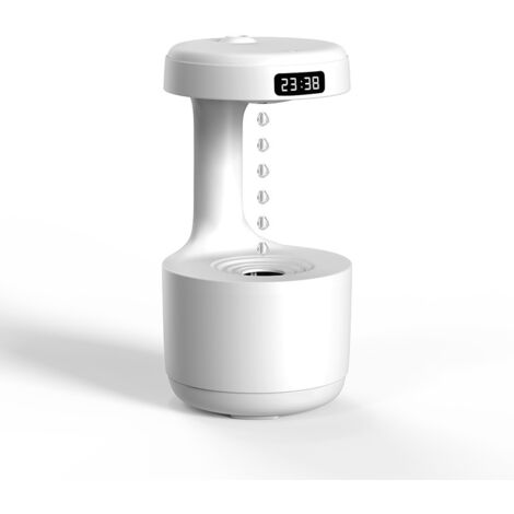 Wassertropfen-Rückfluss-Luftbefeuchter – USB-betriebener, kreativer Luftbefeuchter für Büro und Zuhause mit LED-Anzeige und Stromausfallschutz.