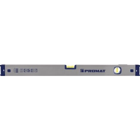 Wasserwaage 60cm Alu.silber Spiegellibelle max.±0,5 mm/m PROMAT