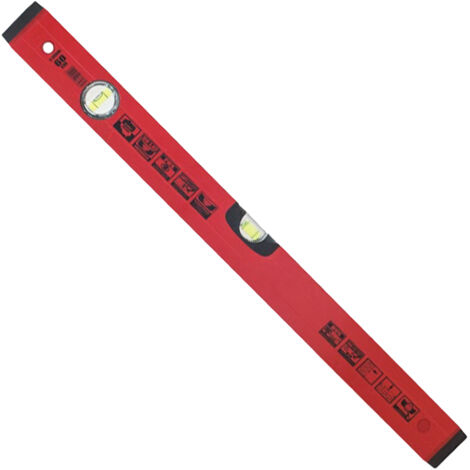 Wasserwaage 60cm Rot Alu-Profil Stoßfest 2 Libellen 80cm ROT