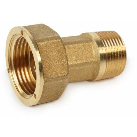 Wasserzähleranschlussverschraubung Messing verchromt oder Messing Giacomini R37  3/4"M x 1"F
