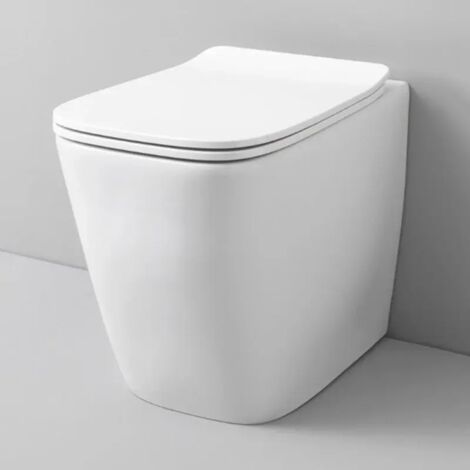 Water A16 filomuro senza brida (rimless) cm. 52x36 bianco lucido