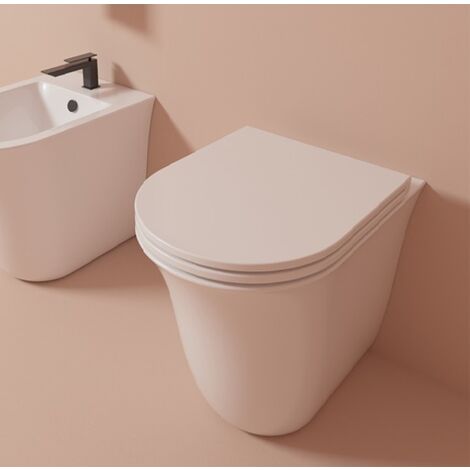 Water/bidet Flut filomuro senza brida cm. 52,5x36 bianco lucido