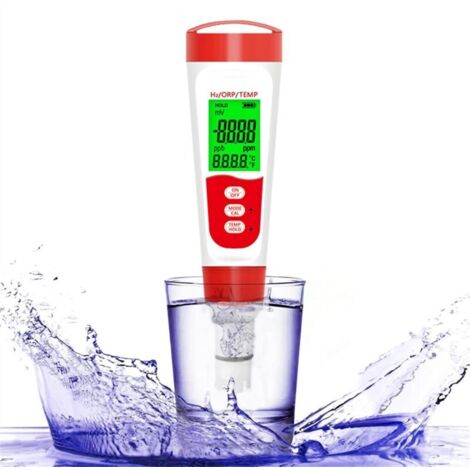Water bottle hydrogen tester, 3-in-1 digital H2/ORP/Temp level tester pen for daily consumption
