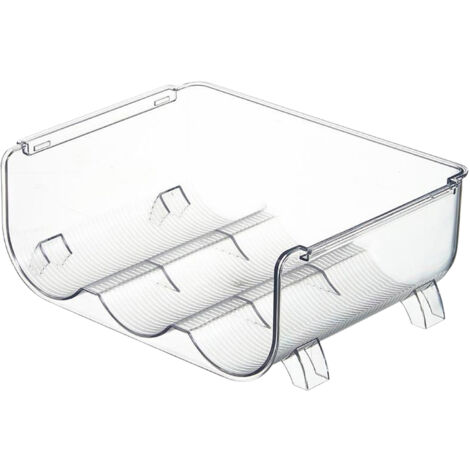 Water Bottle Organizer Transparent Stackable Space Saving Water Bottle Storage Holder Rack for Vacuum Cup 3 Grids