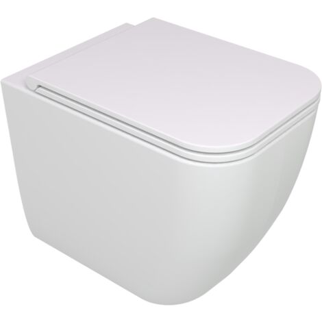Water Brio Filomuro senza brida (rimless) cm. 52,5x36 bianco