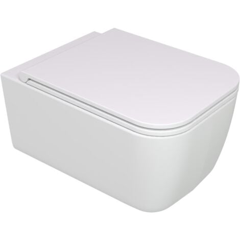 Water Brio sospeso senza brida (rimless) cm. 52,5x36 bianco opaco