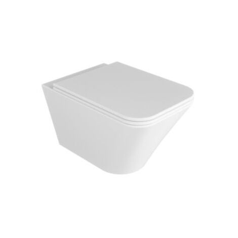 Water Build sospeso senza brida (rimless) cm. 55x36 bianco lucido