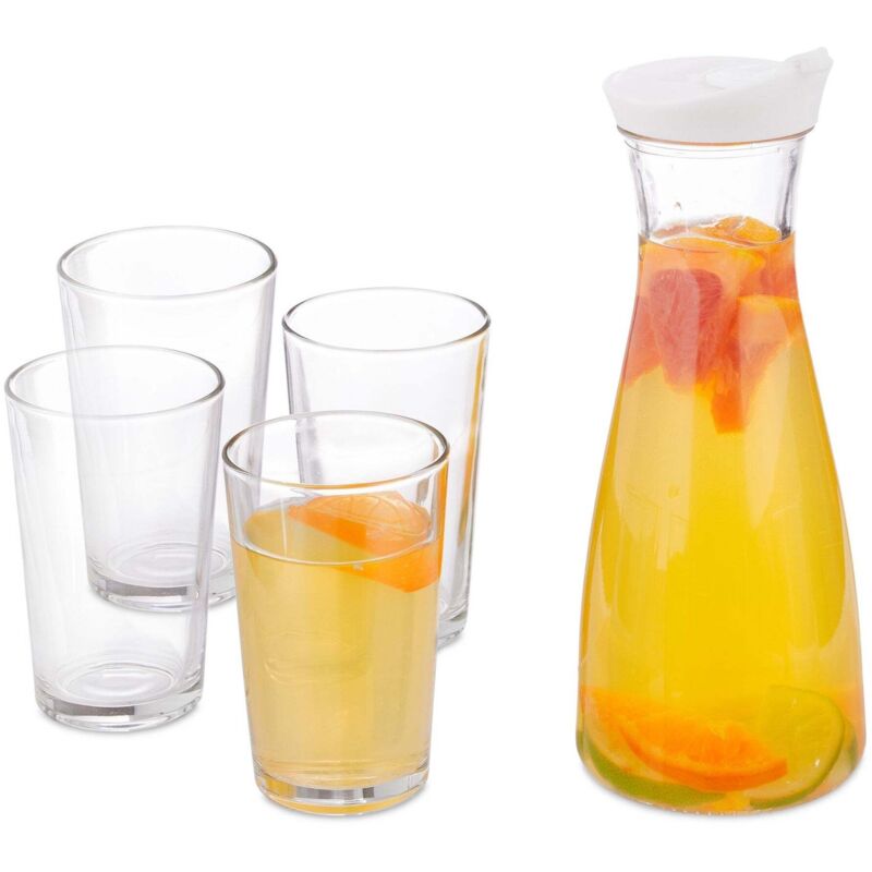 Carafe a eau avec ensemble en verre