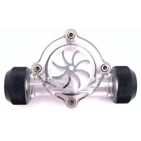 Water Cooling Débitmètre G1 / 4"Femelle à Femelle indicateur de débitmètre Radiateur pour PC Water Cooling 8(Noir)