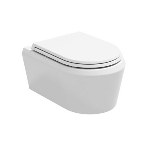 Water Cruise sospeso senza brida (rimless) cm. 53x39 bianco
