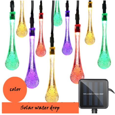 Water drop solar string light 7 meters 50 lights