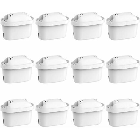 Water Filter Cartridge, Replacement for Brita Maxtra Plus, Marella Filter Carafe Refill (12)
