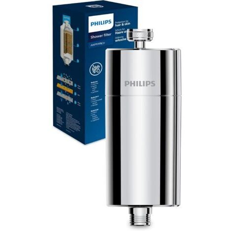 Water Filtre de douche avec 1 cartouche, compatible avec tous les tuyaux et robinets standards, réduit le CHLORE jusqu’à 99%, CHROME, capacité de filtration de 50.000 L