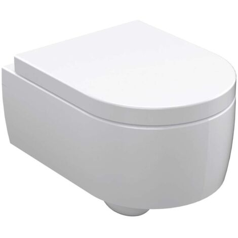 Water Flo sospeso salvaspazio cm. 50x36 in ceramica bianco lucido