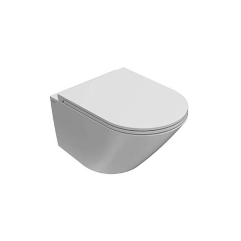 Water Forty3 sospeso senza brida (rimless) cm. 52x36 bianco