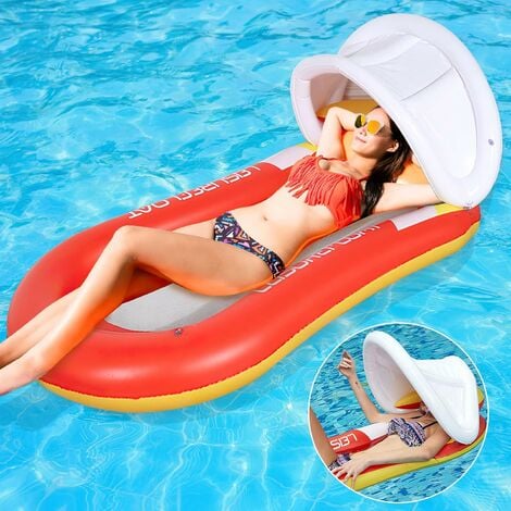 red Adults Heart Shaped Inflatable Float Swimming Aids Pool Swim Ring Floaties Boat Summer Beach Lounger Toys Outdoor 47 x 39.4 inch 